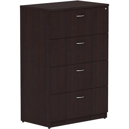 Lorell Lateral File, 4-Drawer, 35-1/2inx22inx54-3/4in, Espresso LLR18274